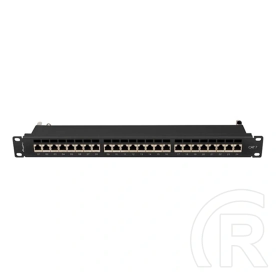 Lanberg Patch Panel (19", 1U, 24 port, CAT7, FTP, fekete)