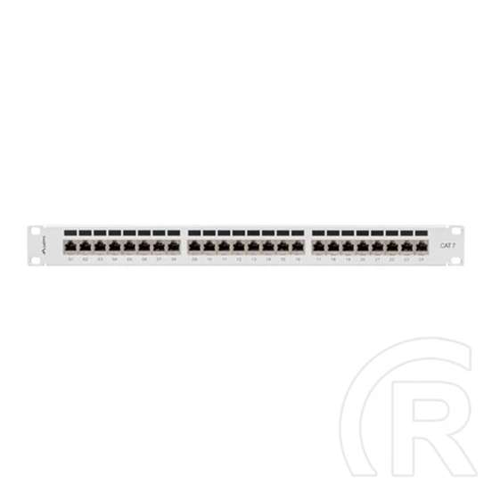 Lanberg Patch Panel (19", 1U, 24 port, CAT7 FTP, szürke)