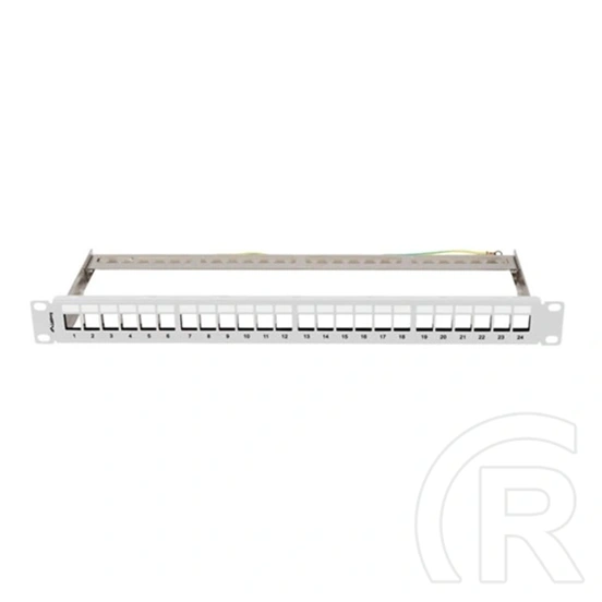 Lanberg Patch Panel (19", 1U, 24 port, FTP, árnyékolt, szürke)