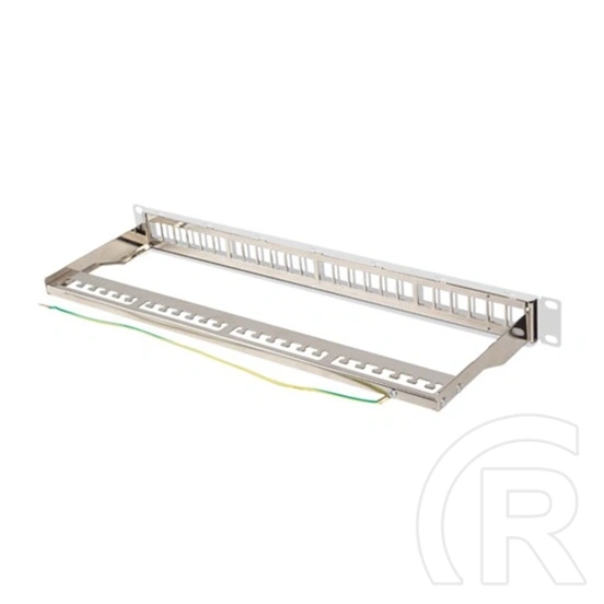 Lanberg Patch Panel (19", 1U, 24 port, FTP, árnyékolt, szürke)