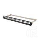Lanberg Patch Panel (19", 1U, 24 port, FTP, árnyékolt, tehermentesítő, fekete)