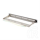 Lanberg Patch Panel (19", 1U, 24 port, FTP, árnyékolt, tehermentesítő, fekete)
