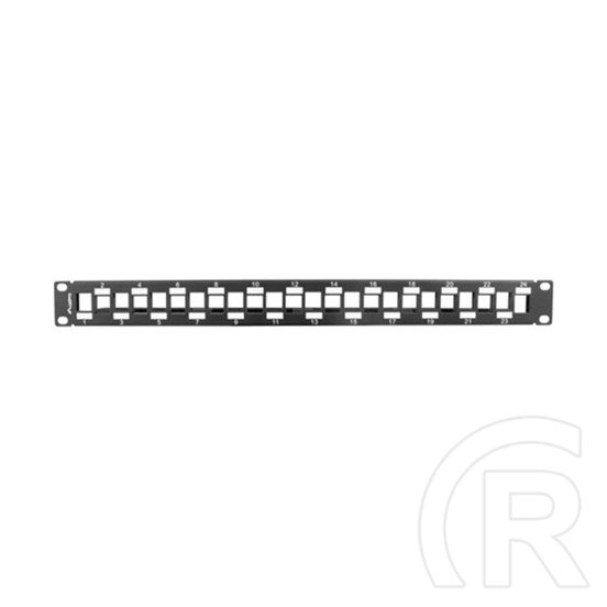 Lanberg Patch Panel (19", 1U, 24 port, fekete)
