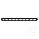 Lanberg Patch Panel (19", 1U, 24 port, fekete)