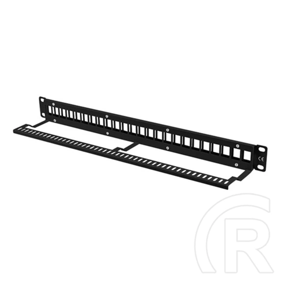 Lanberg Patch Panel (19", 1U, 24 port, fekete)