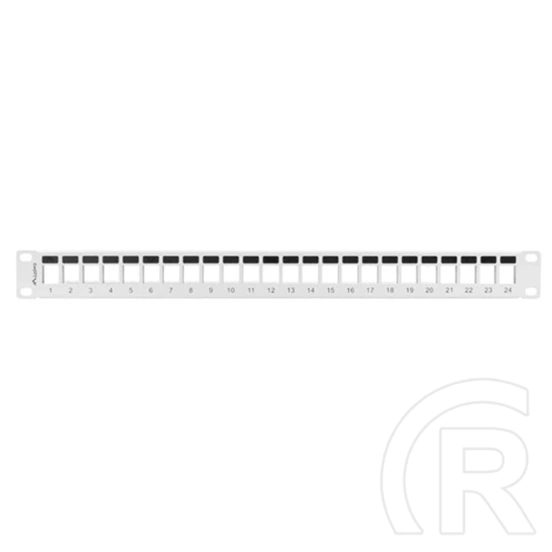 Lanberg Patch Panel (19", 1U, 24 port, tehermentesítő, szürke)