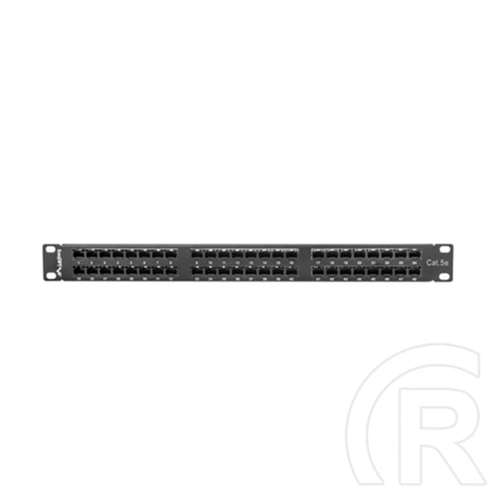Lanberg Patch Panel (19", 1U, 48 port, CAT5E, fekete)