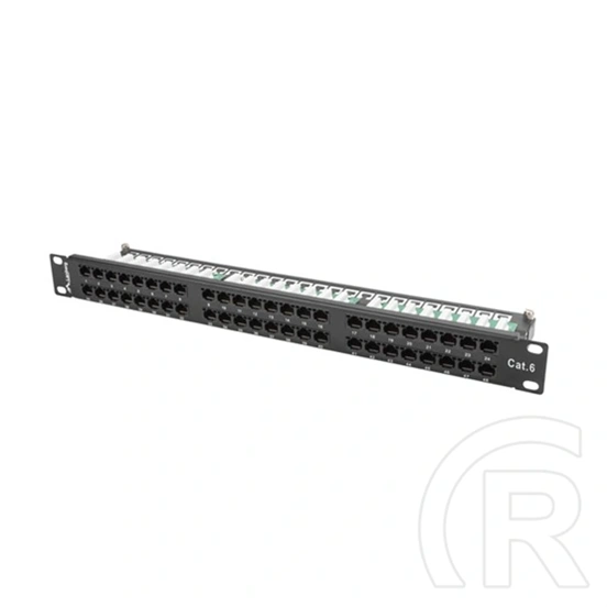 Lanberg Patch Panel (19", 1U, 48 port, CAT6, fekete)