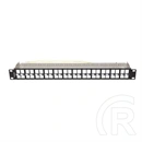 Lanberg Patch Panel (19", 1U, 48 port, FTP, tehermentesítő, fekete)