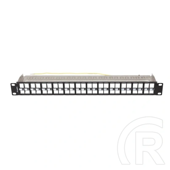 Lanberg Patch Panel (19", 1U, 48 port, FTP, tehermentesítő, fekete)