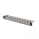 Lanberg Patch Panel (19", 1U, 48 port, FTP, tehermentesítő, fekete)