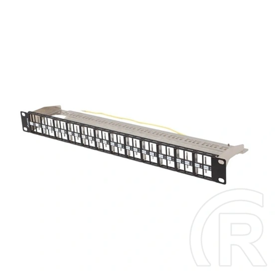 Lanberg Patch Panel (19", 1U, 48 port, FTP, tehermentesítő, fekete)