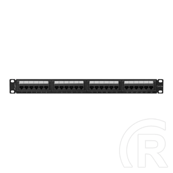 Lanberg Patch Panel (19", 1 U, 24 port, CAT6A UTP, fekete)