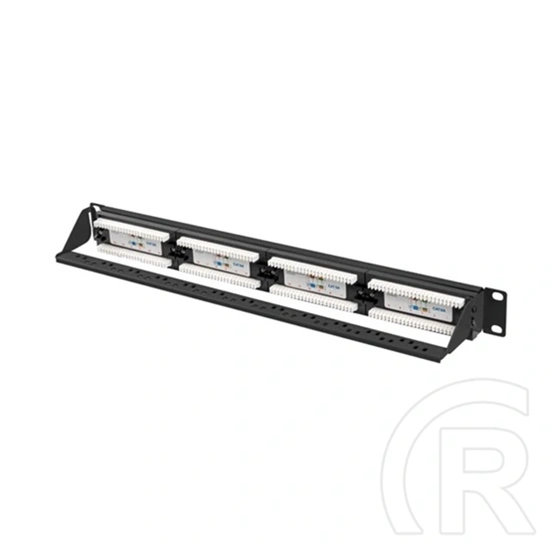 Lanberg Patch Panel (19", 1 U, 24 port, CAT6A UTP, fekete)