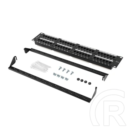 Lanberg Patch Panel (19", 2U, 48 port, CAT6, fekete)