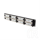 Lanberg Patch Panel (19", 2U, 48 port, CAT6, fekete)