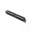 Lanberg Patch panel (10", 1U, 12 port, CAT6, fekete)