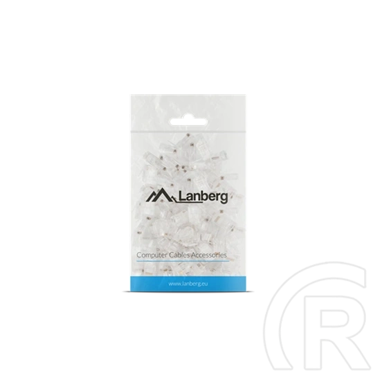 Lanberg RJ45 csatlakozó (CAT5e, U/UTP, 8P8C, 100 db, átlátszó)