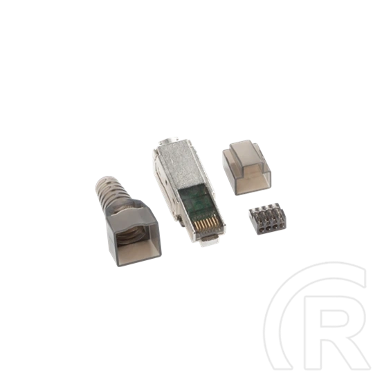 Lanberg RJ45 csatlakozó (CAT6A, F/UTP, szerszám nélkül szerelhető, ezüst)