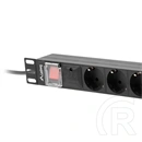 Lanberg Rackmount PDU (19", 1U, 8 aljzat, 2 m, 16A, Schuko, fekete)
