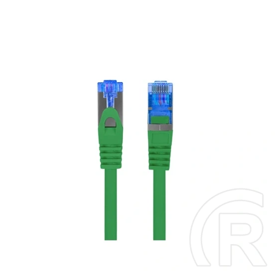 Lanberg S/FTP CAT6a patch kábel (0,5 m, zöld, CCA, LSZH)
