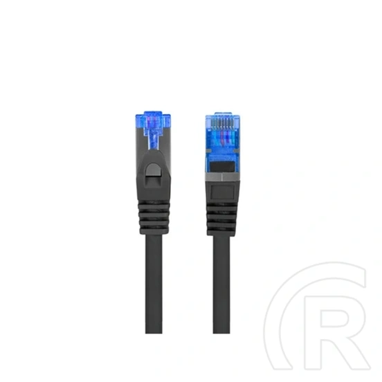 Lanberg S/FTP CAT6a patch kábel (5 m, LSZH, CCA, fekete)