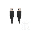Lanberg USB-A (M/M) 3.0 adatkábel 1,8 m (fekete, 5 Gbit/s, AWG 24/28, nikkel csatlakozó)