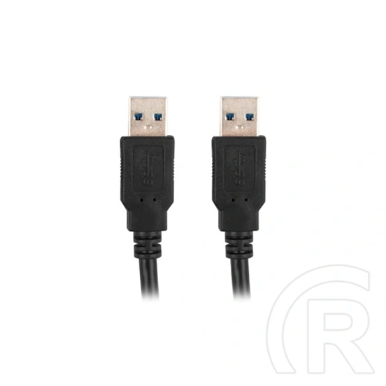 Lanberg USB-A (M/M) 3.0 adatkábel 1,8 m (fekete, 5 Gbit/s, AWG 24/28, nikkel csatlakozó)