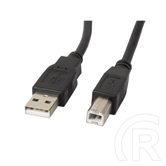 Lanberg USB-A (M) - USB-B (M) kábel (USB 2.0, 5 m, fekete)