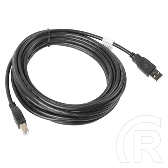 Lanberg USB-A (M) - USB-B (M) kábel (USB 2.0, 5 m, fekete)