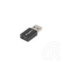 Lanberg USB-C (F) - USB-A (M) adapter (USB 3.1 Gen1, 5 Gbit/s, On-The-Go, nikkel, fekete)