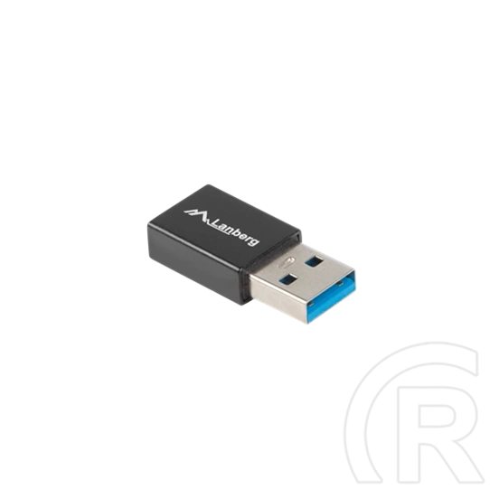 Lanberg USB-C (F) - USB-A (M) adapter (USB 3.1 Gen1, 5 Gbit/s, On-The-Go, nikkel, fekete)