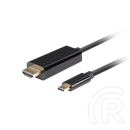Lanberg USB-C (M)->HDMI (M) kábel 1,8 m (4K 60 Hz, HDMI 2.0, 18 Gb/s, fekete)