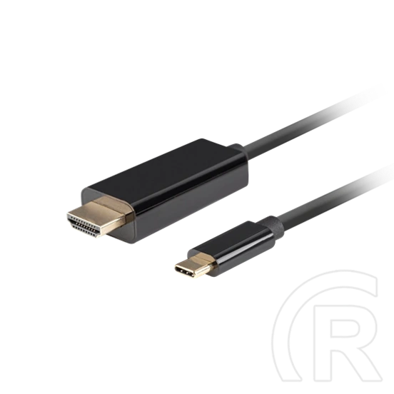 Lanberg USB-C (M)->HDMI (M) kábel 1,8 m (4K 60 Hz, HDMI 2.0, 18 Gb/s, fekete)