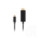 Lanberg USB-C (M)->HDMI (M) kábel 1,8 m (4K 60 Hz, HDMI 2.0, 18 Gb/s, fekete)