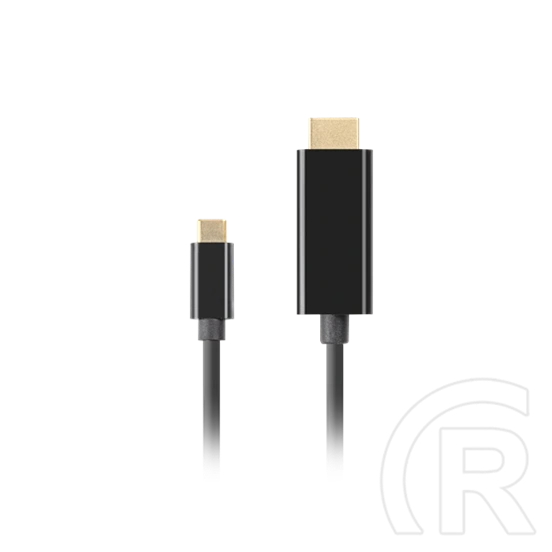 Lanberg USB-C (M)->HDMI (M) kábel 1,8 m (4K 60 Hz, HDMI 2.0, 18 Gb/s, fekete)
