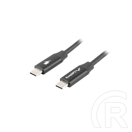 Lanberg USB-C (M/M) 2.0 adatkábel 1,8 m (fekete, USB 2.0, 60W PD, Quick Charge 4.0, 480 Mb/s)