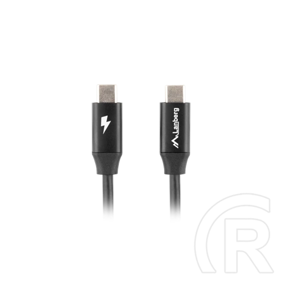 Lanberg USB-C (M/M) 2.0 adatkábel 1,8 m (fekete, USB 2.0, 60W PD, Quick Charge 4.0, 480 Mb/s)