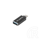 Lanberg USB-C (M) -> USB-A (F) adapter (USB 3.1 Gen 1, OTG, 5 Gbit/s, nikkelezett csatlakozó, fekete)