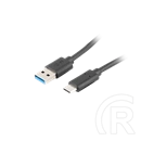 Lanberg USB-C (M) - USB-A (M) adatkábel (1,8 m, USB 3.1 Gen1, 5 Gbit/s, aranyozott csatlakozó, fekete)