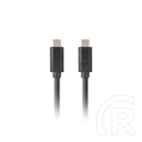 Lanberg USB-C adatkábel (USB-C - USB-C, 3.1 Gen 2, 50 cm, 10 Gb/s, PD 100W, tripla árnyékolás, fekete)