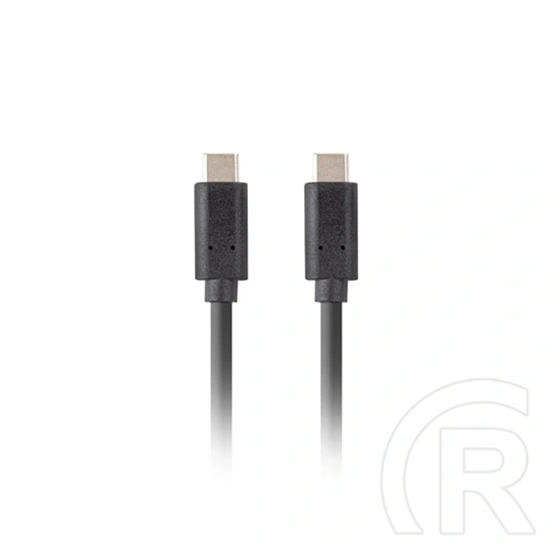 Lanberg USB-C adatkábel (USB-C - USB-C, 3.1 Gen 2, 50 cm, 10 Gb/s, PD 100W, tripla árnyékolás, fekete)