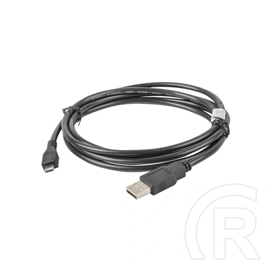 Lanberg USB adatkábel (Micro USB - USB-A, USB 2.0, 1,8 m, 480 Mb/s, aranyozott csatlakozó, AWG30, fekete)
