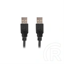 Lanberg USB kábel (USB-A - USB-A, 1,8 m, 480 Mb/s, fekete)