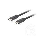 Lanberg USB kábel (USB-C M/M, 3.1 Gen 2, 10 Gb/s, PD 100W, 1 m, fekete)