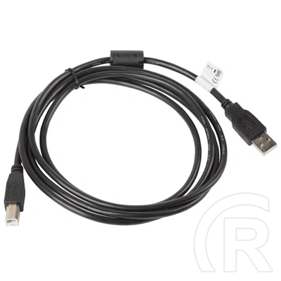 Lanberg USB kábel (fekete, 1,8 m, USB-A - USB-B, USB 2.0, 480 Mb/s, ferrit, aranyozott csatlakozók)