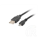 Lanberg USB micro (M)->USB-A (M) 2.0 kábel (0,3 m, 480 Mb/s, aranyozott csatlakozó, fekete)