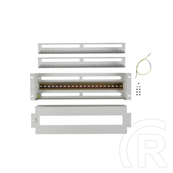 Lanberg biztosíték panel (19", 3U, DIN sín, szürke)