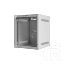 Lanberg fali rack szekrény (10", 6U, 310mm mély, üvegajtó, lapraszerelt, szürke)