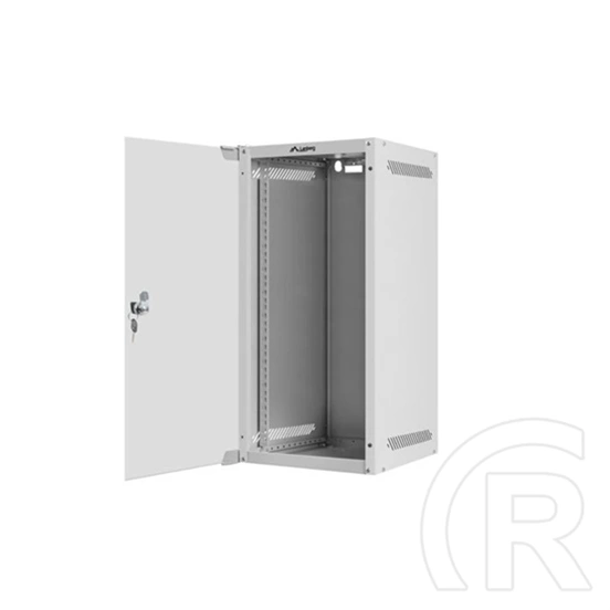 Lanberg fali rackszekrény (10", 12U, 280x310 mm, üvegajtó, lapraszerelt, szürke)